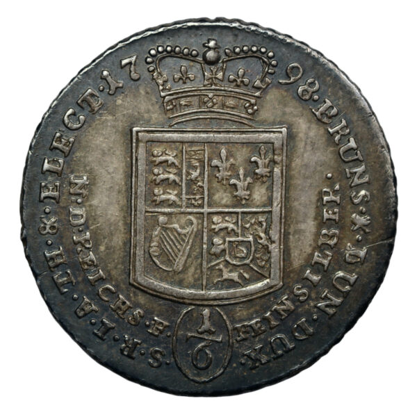 Brunswick luneburg Hanover 1/6 thaler 1798