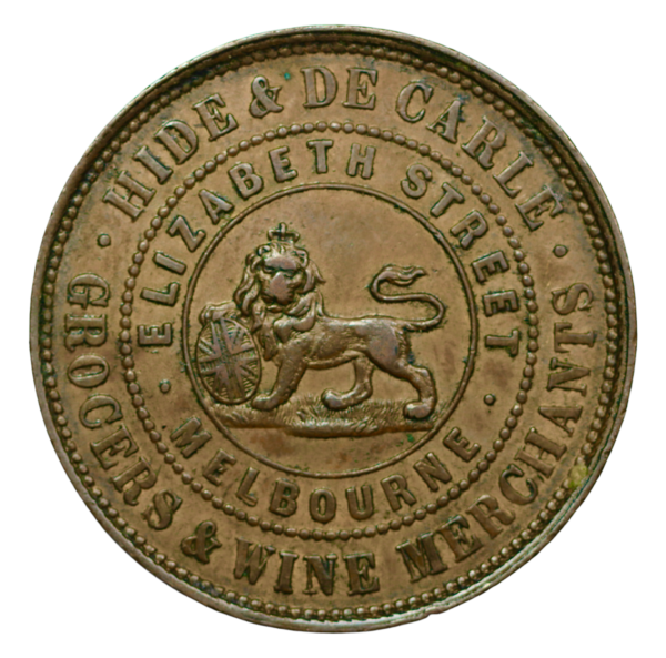 Melbourne grocers token og hide and de carle