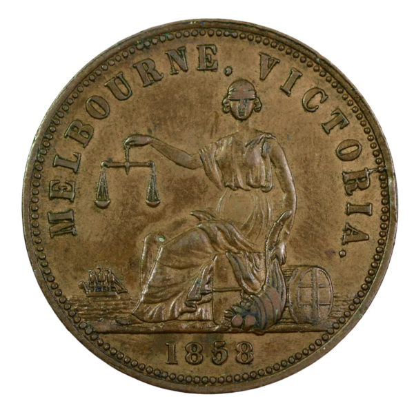 Quality hide and decarle trade token 1858