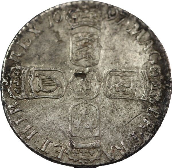 British sixpence 1697