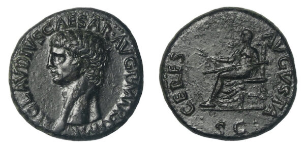 Claudius bronze dupondii rome mint