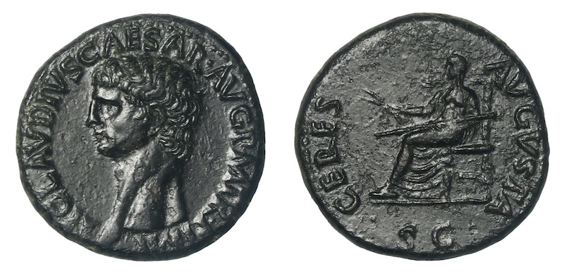 Claudius bronze dupondii rome mint