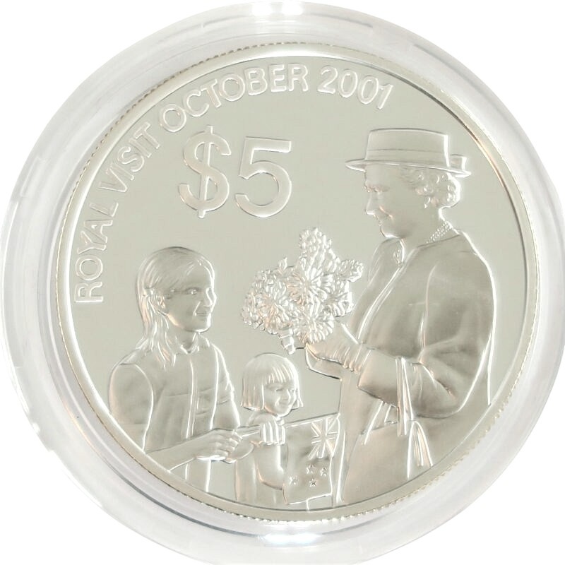 Queen elizabeth royal visit coin