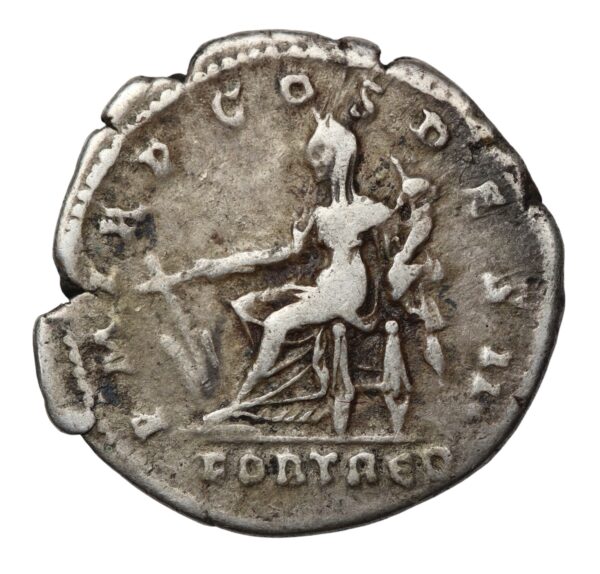 Denarius 117 ad hadrian and seated fortuna