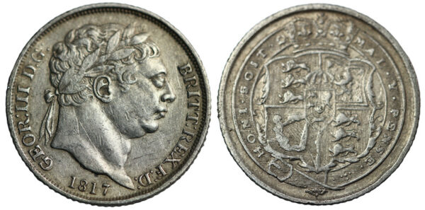 Georgian silver sixpence 1817