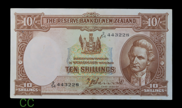 Ten shillings 1953 zealand