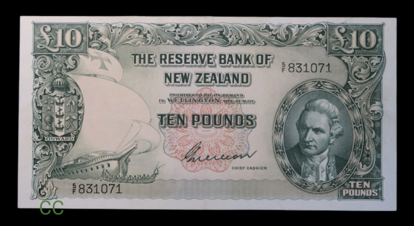 Zealand ten pounds note