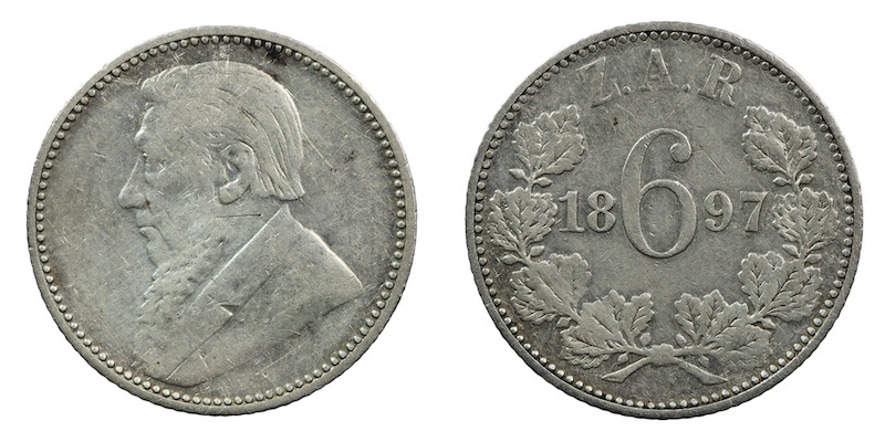 South africa sixpence 1897