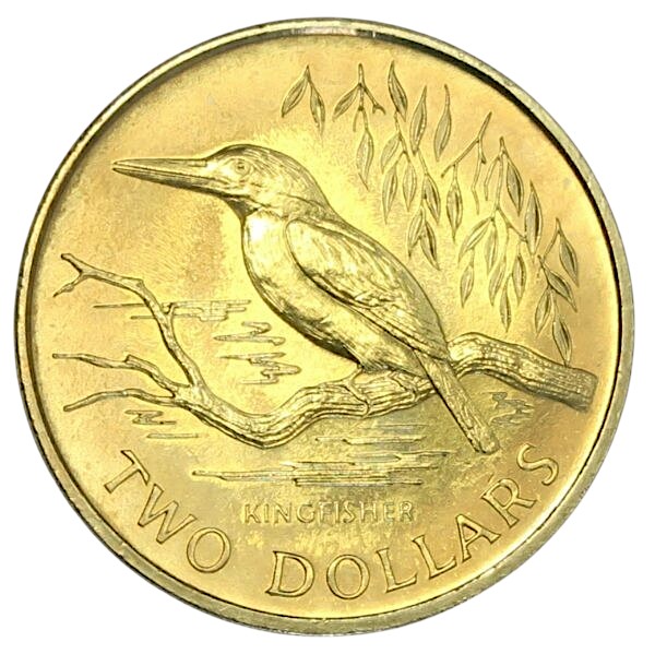 New zealand king fisher two dollars 1993