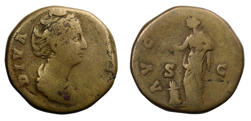 Faustina senior sestertius commemorative coin 41 ad