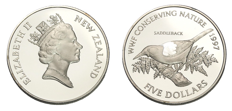 Saddleback silver proof coin 1997