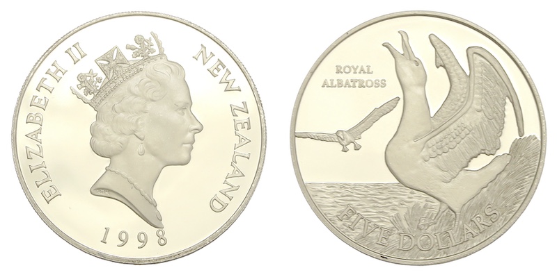 New zealand abatross proof coin with case