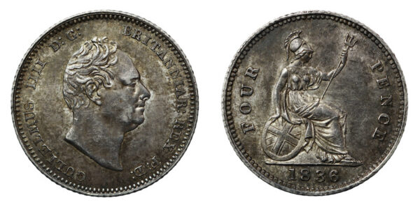 1836 Groat very detailed coin