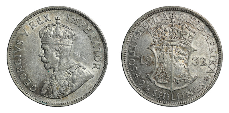 Two and a half shillings coin 1932