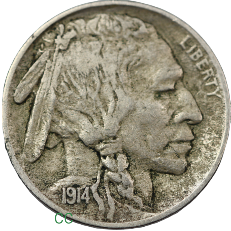 Indian head nickel 1914