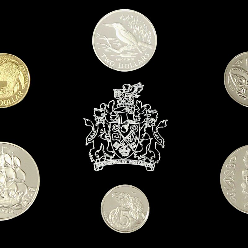 New zealand king fisher coin set 1993