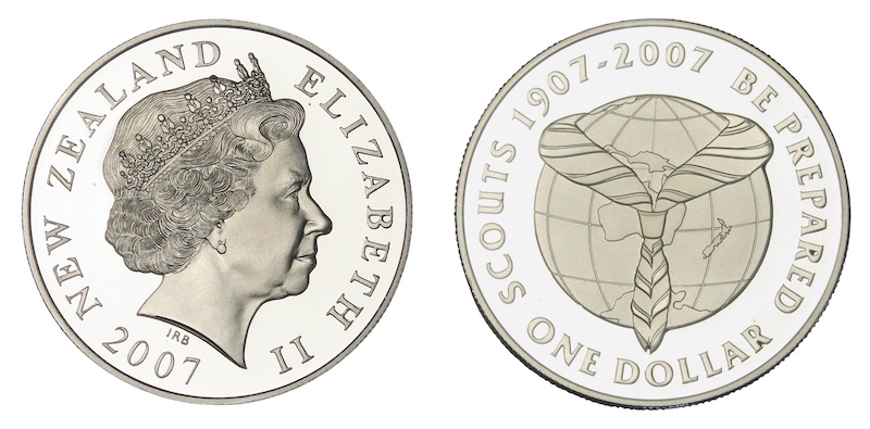 New zealand scouting coin 2007