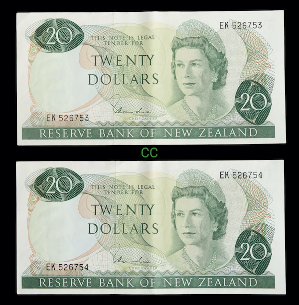 Banknote pair New Zealand