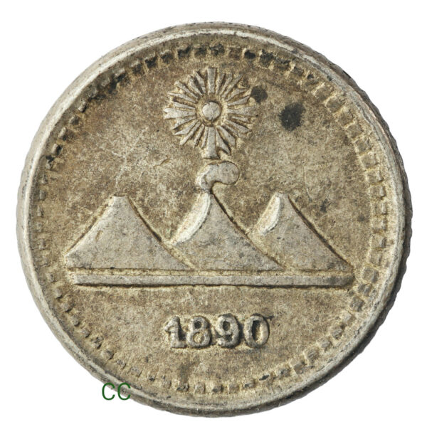 Guatemala quarter real 1890