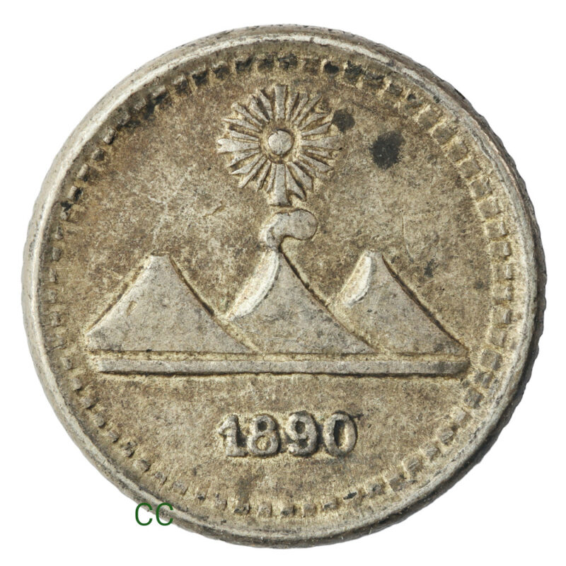 Guatemala quarter real 1890