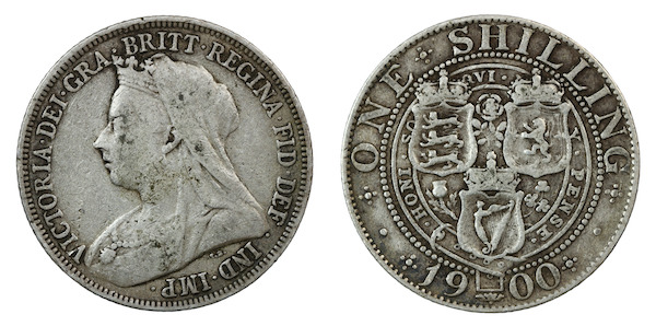 Queen victoria shilling 1900