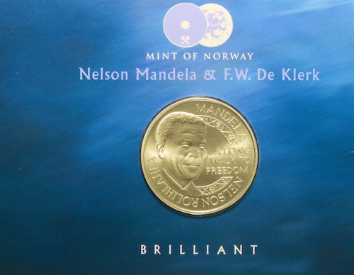 Nelson mandela and de klerk medal folder