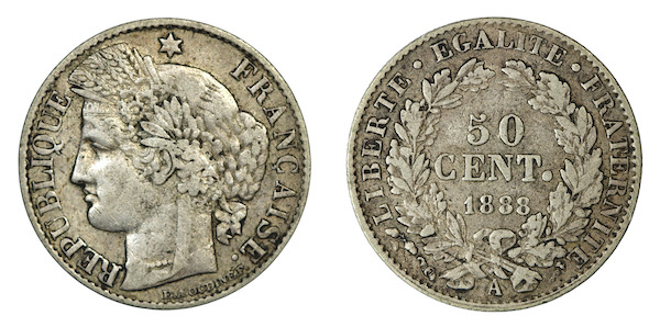 French second empire 50 centimes