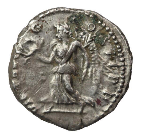 Roman silver denarius septimius severus high grade portrait with voctory reverse