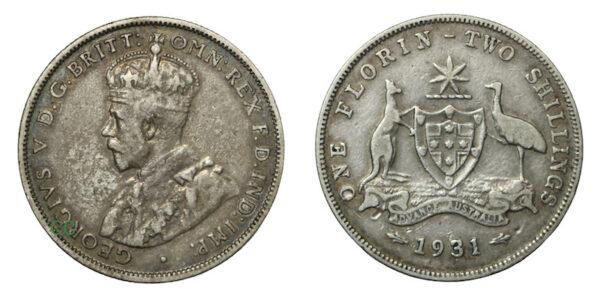 1931 florin from australia