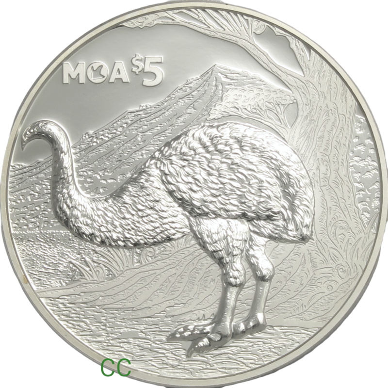 Giant Moa silver coin