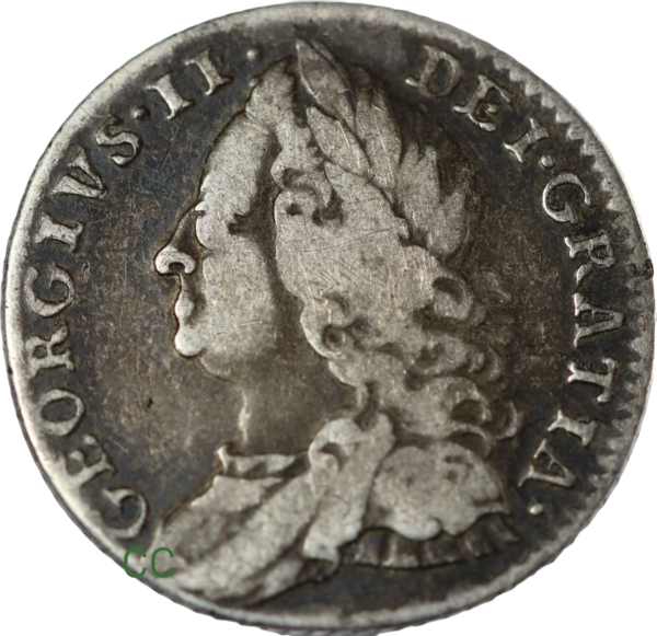 Mature bust 6 pence 1758