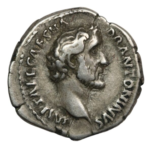 Antonius pius silver denarius