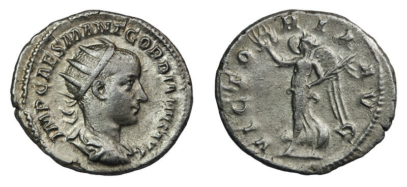 Roman caesar gordian the third antoninianus coin