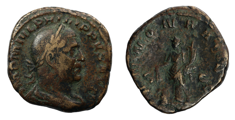 Roman sestertius Philip first