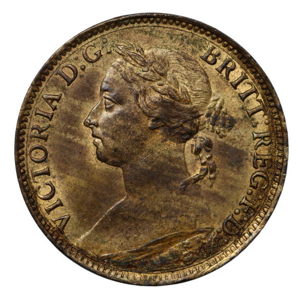 1881 farthing high grade coin