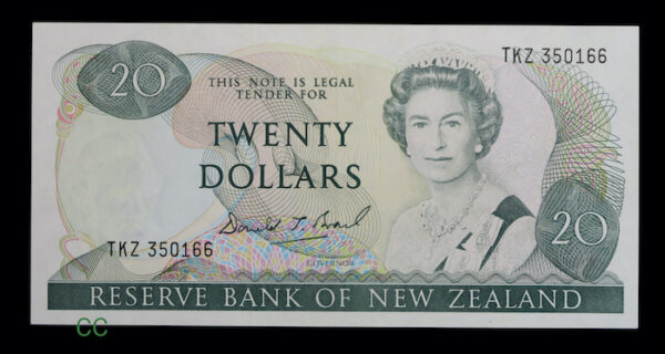 New zealand brash signature 20 dollars