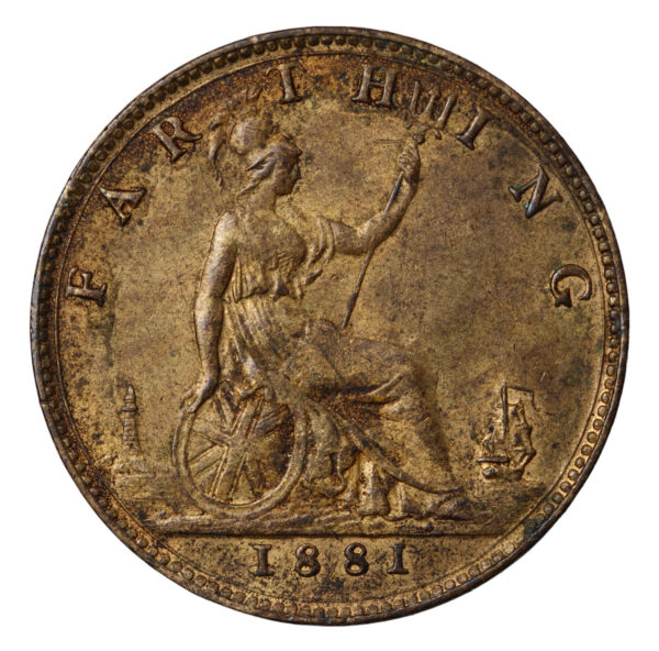 Quality british farthing 1881