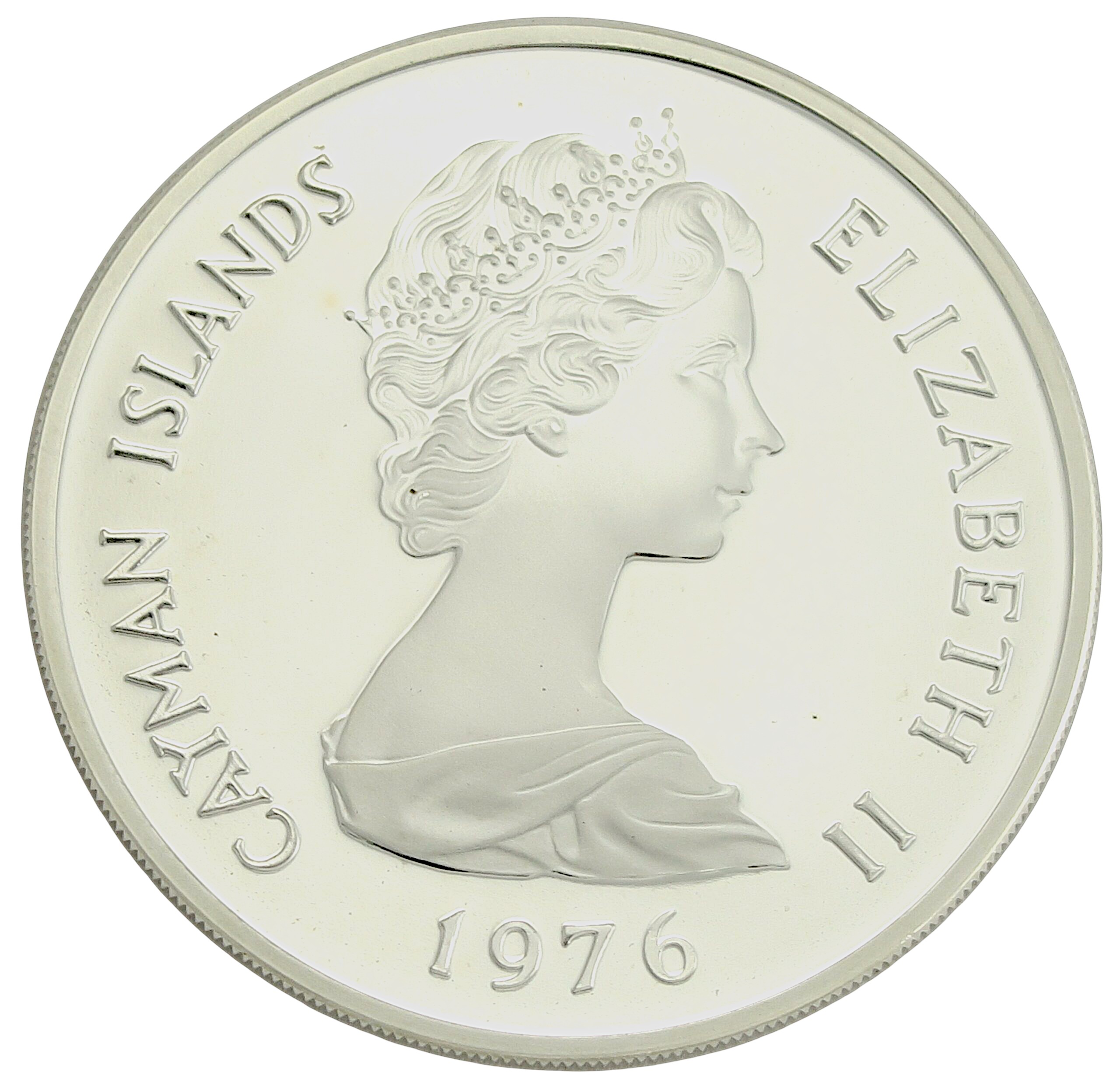 歴代女王ヤングエリザベス 1975年 7、イギリス（CAYMAN) 50DOLLARS