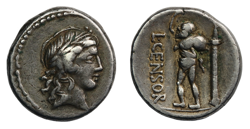 Roman republic period coins moneyer l Marcus