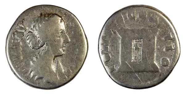Roman faustina denarius