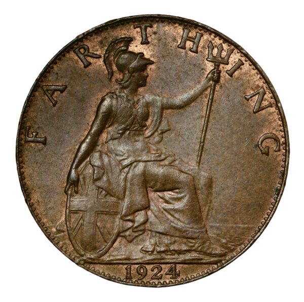 High grade britannia bronze farthing 1924