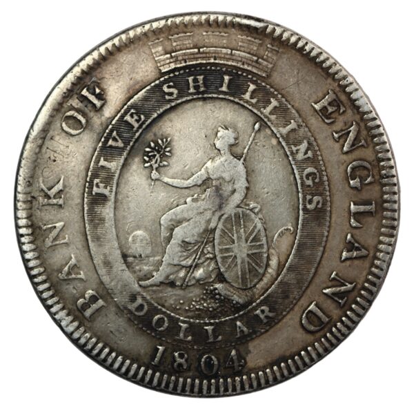 Bank of england five shilling dollar 1804