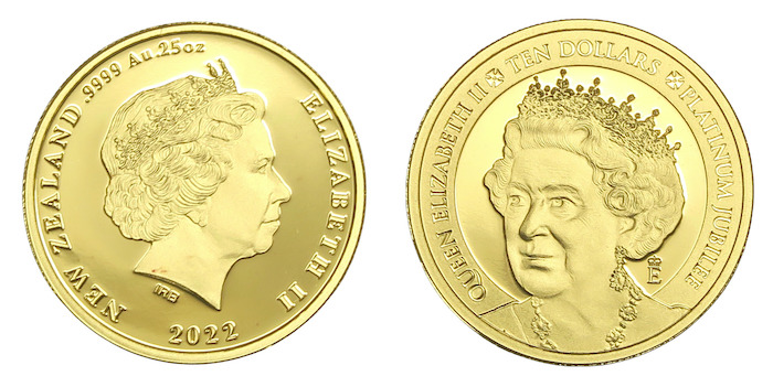 Queen Elizabeth platinum jubilee gold coin