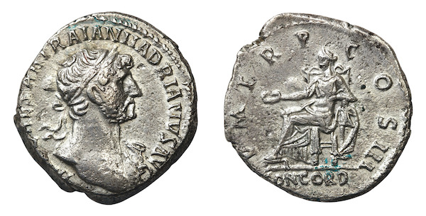 Roman denarius hadrian