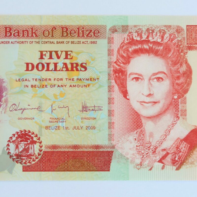 Belize 5 Dollars