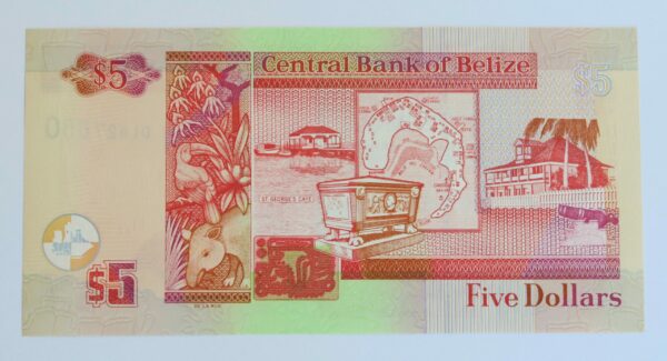 Belize 5 Dollars