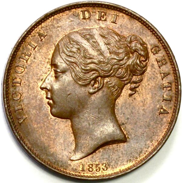 1853 Penny gEF