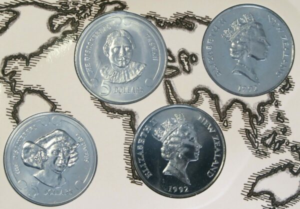 1992 $5 Explorers set of 4 coins