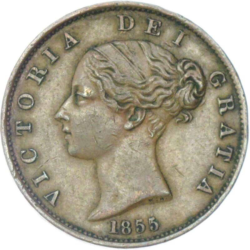 1855 Halfpenny gVF