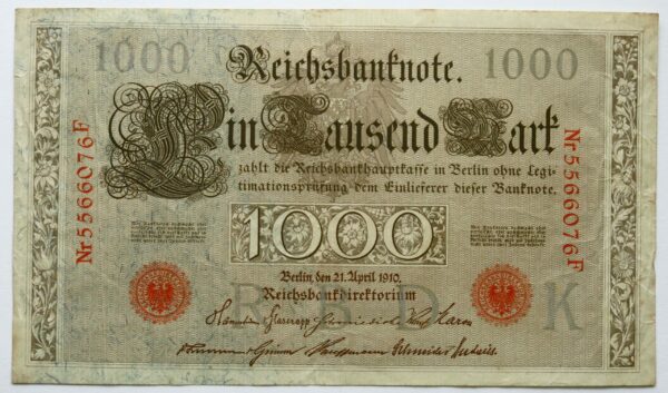 1000 Reichsbanknote 1910.